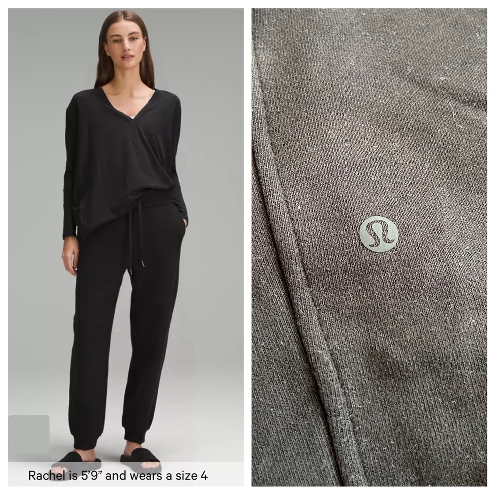 Lululemon Scuba Jogger High Rise HR black drawstring 2 XS full length